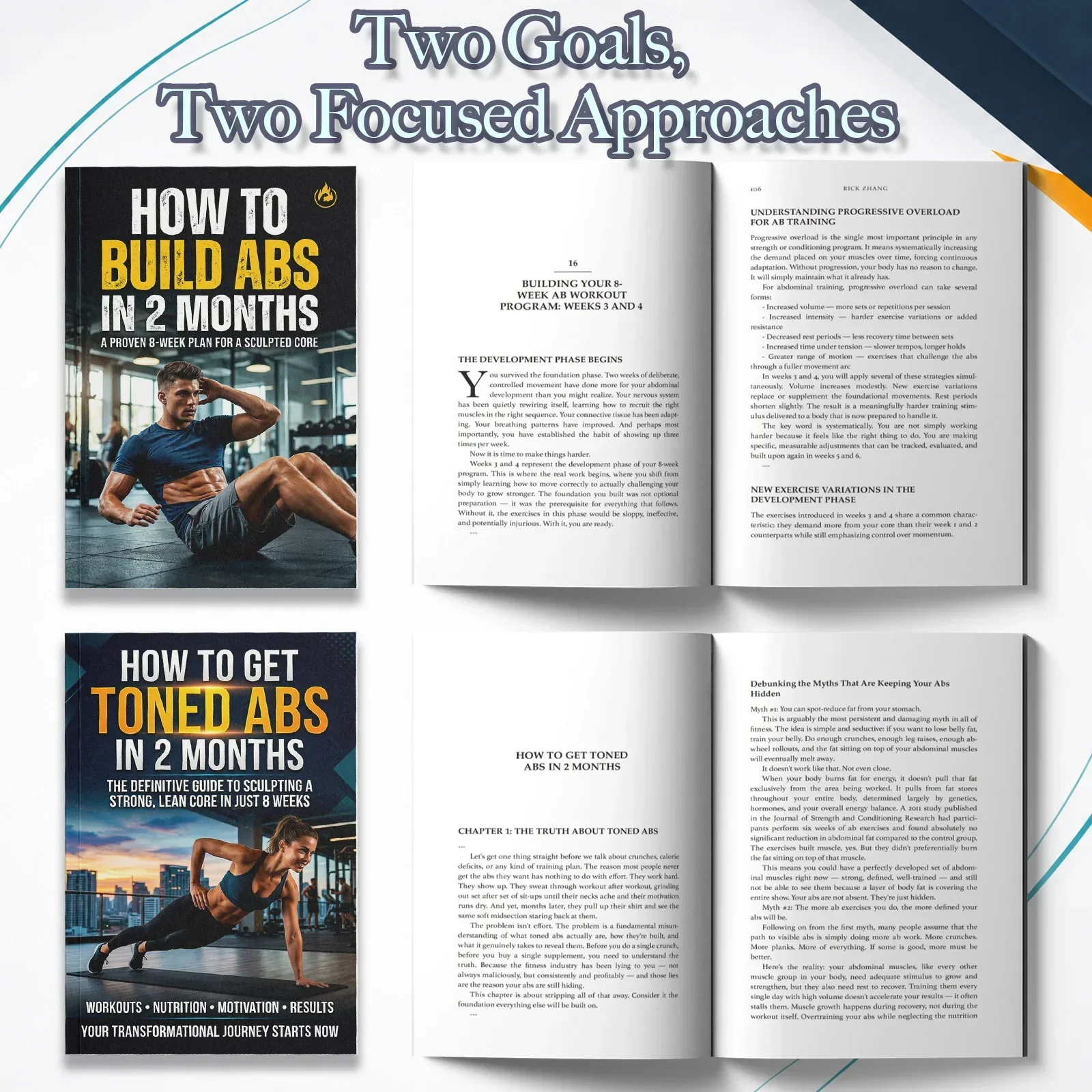 2-Book Abs Training Guide Set  - Nutrition Fitness Plan ulasan dan harga