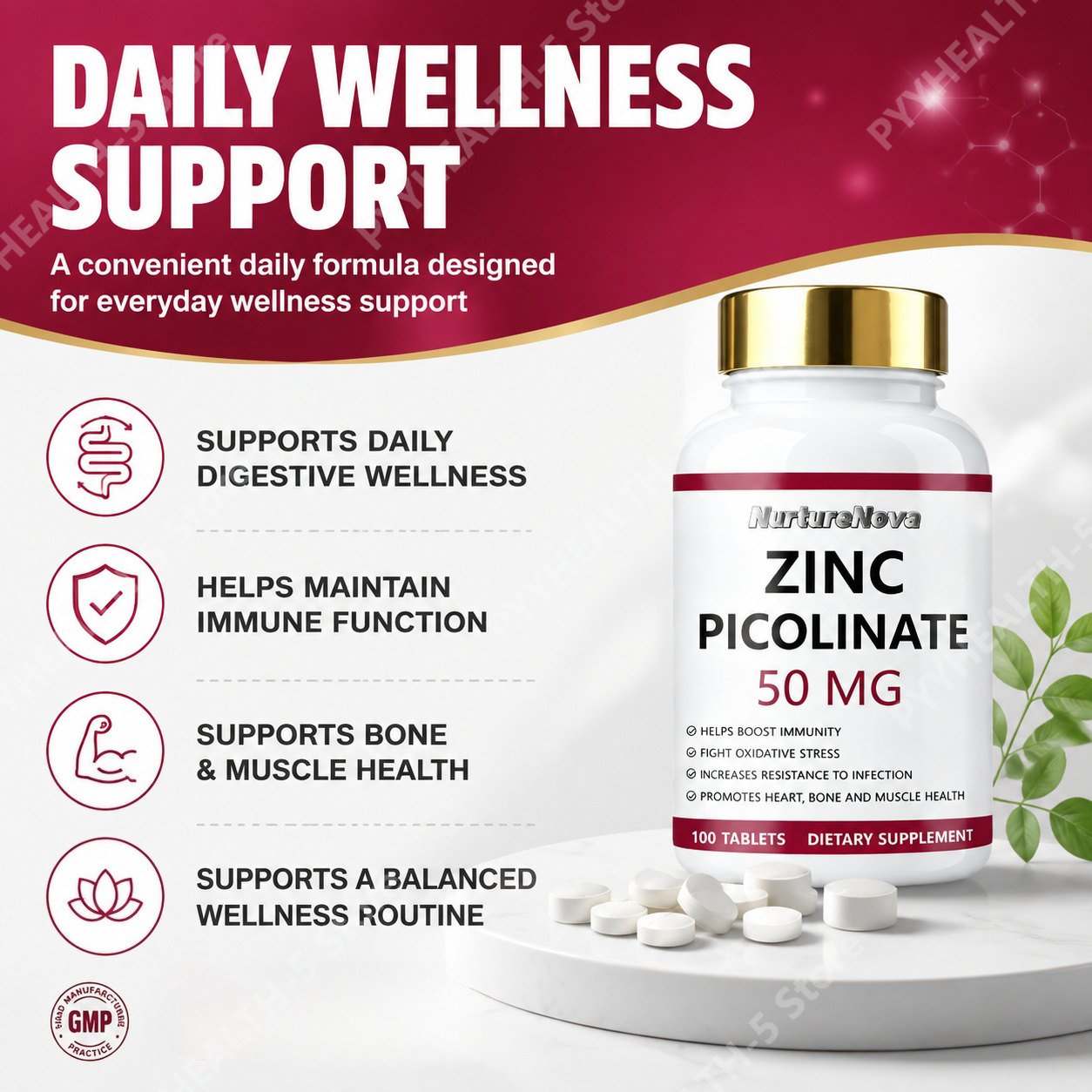 Zinc Picolinate Tablets for An - Zinc Supplement 50Mg ulasan dan harga