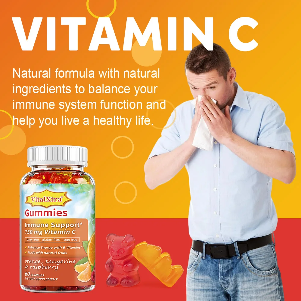 Vitamin C Gummies, with Vitami - Zinc Supplement 50Mg ulasan dan harga