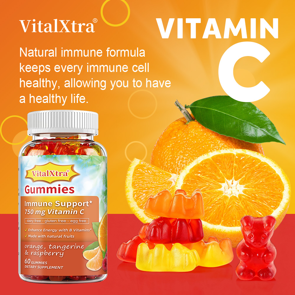Vitamin C Gummies, with Vitami - Zinc Supplement 50Mg ulasan dan harga