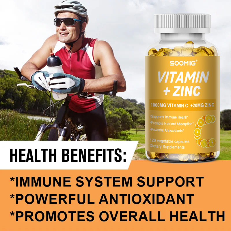 Vitamin C 1000mg + Zinc 20mg C - Zinc Supplement 50Mg ulasan dan harga